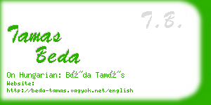 tamas beda business card